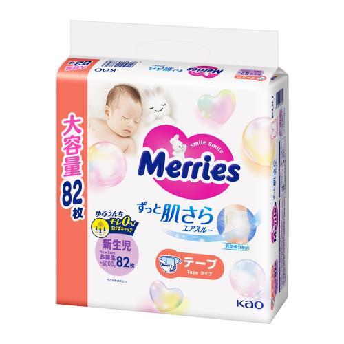 花王　メリーズ　エアスルーテープ　新生児用５０００ｇまで　82枚入り