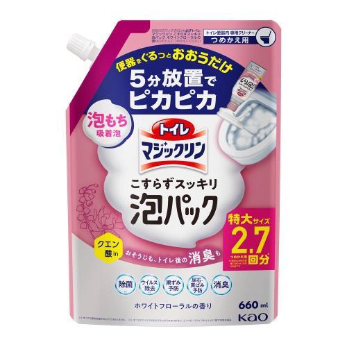 花王　トイレマジックリン　こすらずスッキリ泡パック　ホワイトフローラルの香り　詰替用　660ml