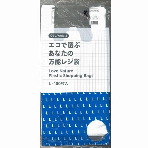 日本技研工業　くらしWelcia　エコで選ぶあなたの万能レジ袋　Ｌ・100枚入