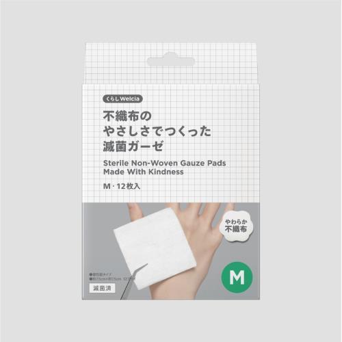 くらしWelcia　不織布のやさしさでつくった滅菌ガーゼ　Ｍ　12枚入