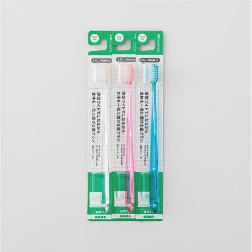 くらしWelcia　薄型ワイドでしなるから全体を一気に磨ける歯ブラシ　やわらかめ　1本