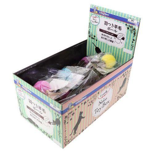 ドギーマンハヤシ　じゃれ猫　ＮｅｋｏＴｏｙＢｏｘ　羽つき羊毛ボール