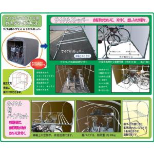 メーカー直送■南榮工業製サイクルハウス　カスタマイズキット　３台用　CSCT3D