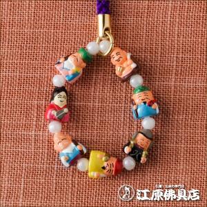 縁起物 天然物 七福神 寿老人 ストラップ 楽天市場】七福神 ストラップ 3×7種類 お守り袋 宝玉根付 唐辛子根付