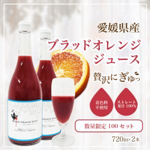 愛媛県産 ブラッドオレンジジュース 720ml×2本 ギフト 限定100セット