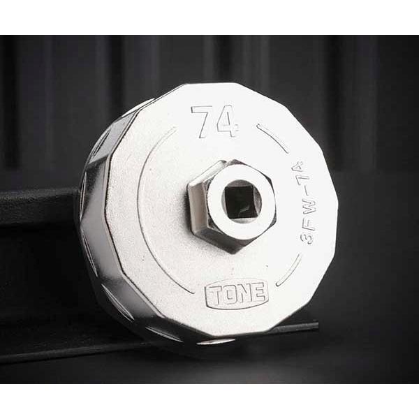 TONE オイルフィルターレンチ 14角 外径82mm 全高35mm 差込角9.5mm 対辺寸法74...