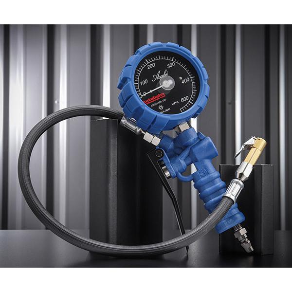 Autobahn AGE8055RB-3 ロイヤルブルー タイヤゲージ 550kPa クリップチャッ...