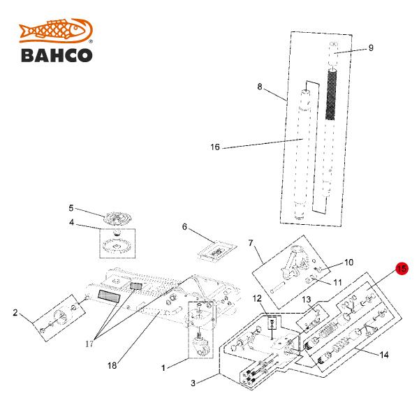 [部品・代引き不可]  BAHCO アルミジャッキ 2.5t (BH1A2500A)用部品 【 SM...
