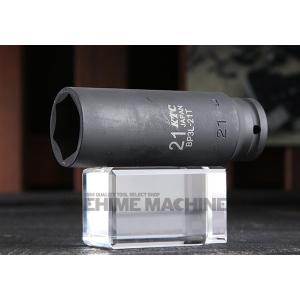 KTC BP3L-21T サイズ21mm 全長80mm 9.5sq.インパクトレンチ用薄肉ディープソケット