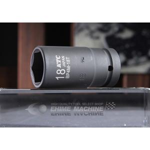 KTC BP4M-18T サイズ18mm 12.7sq.インパクトレンチ用薄肉セミディープソケット