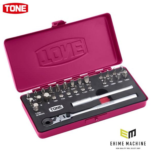 TONE ビットラチェットセット(ラズベリー) (BRFS27RB)(4953488486292) ...