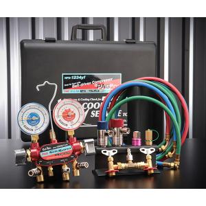 DENGEN製2バルブ マニホールドゲージ付きガスチャージ CP-MG213N デンゲン DENGEN CP-MG213N マニホールドゲージ2バルブ方式