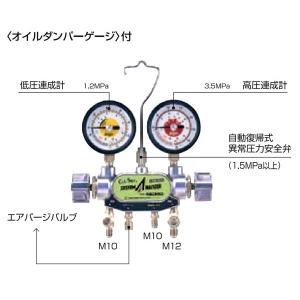 DENGEN CP-2VS-YFG R-1234YF専用 2バルブガスチャージセット PAG用