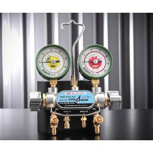 DENGEN 134a用2バルブマニホールドゲージ CP-MG213N : エヒメマシン