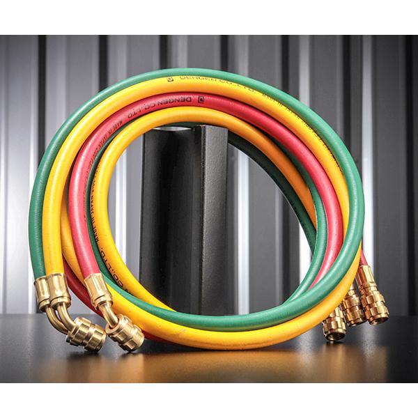 DENGEN エアコンガスチャージングホース3本セット CP-H1600FS