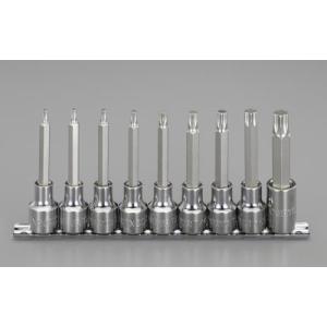 P5倍UP中 エスコ 1/2"DR/T20-T60/100mm ビットソケットセット EA687CM-400 ESCO