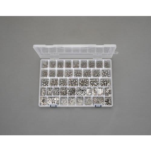 エスコ M2-M6 バインド小ネジ・ナット・ワッシャーセット(ステンレス製) EA949AD-64 ...