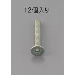 エスコ M6 x10mm 六角穴付皿頭ボルト 三価クロメート/12本 EA949MC-610 ESCO