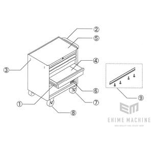 KTC [部品・代引き不可] KTC EKW-1005用パーツ【仕切り板セット】EKX