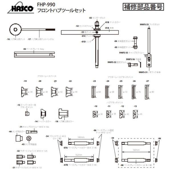 ハスコー ベースプレートカラー L FHP-990-08 (4940995528249) HASCO