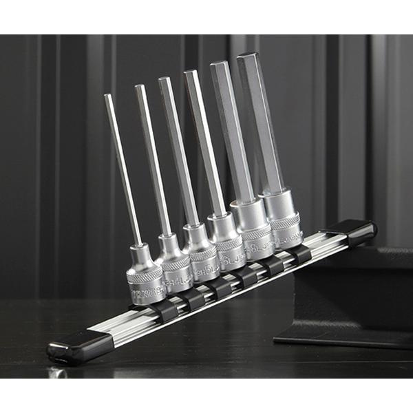 TONE ロングヘキサゴンソケットセット(ホルダー付) 6pcs 差込角9.5mm (HH306L)...