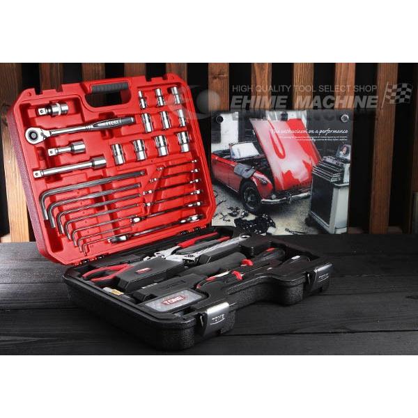 TONE 整備用工具セット コンビネーションツールセット レッド/ブラック 57点セット (K700...