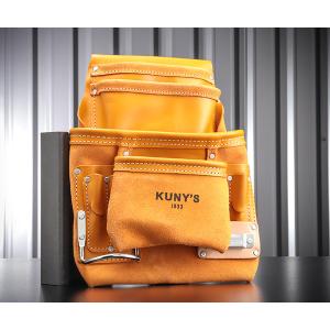 クニーズ 革製腰袋ダブルバッグ腰袋」両側ベルト(ベルト付き) AP-630 1