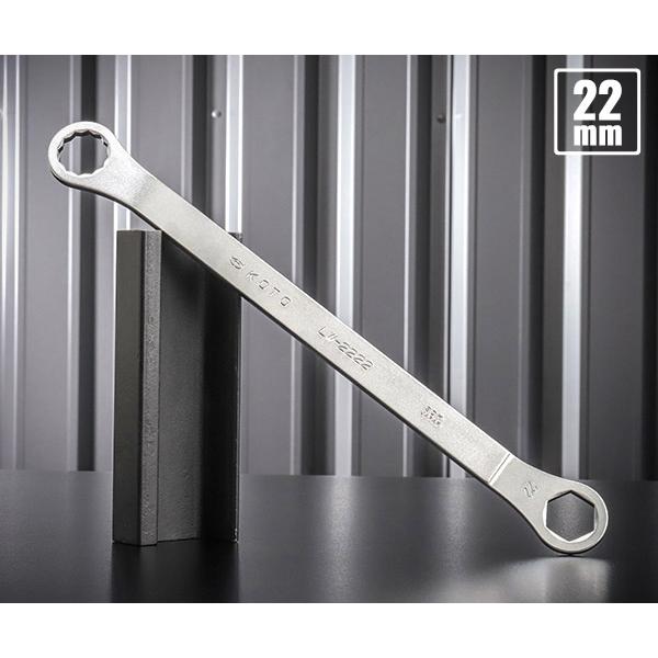 KOTO 6角x12角 極薄めがねレンチ LW-2222 サイズ22mm なめにくい六角と早回しでき...