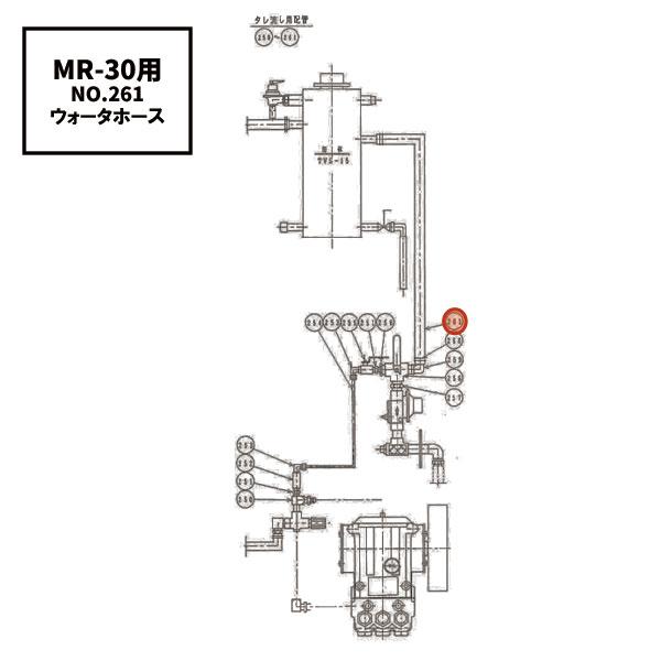 [メーカー直送品] オカツネ MR-30 温水高圧洗浄機用パーツ 【 ウォータホース 】MR-30-...