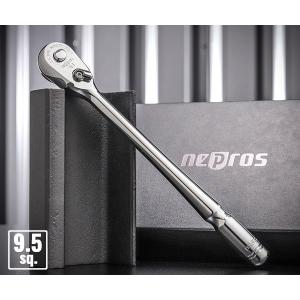 NEPROS NBRC390L 全長175mm 9.5sq.コンパクトロングラチェットハンドル ネプロス｜エヒメマシン Yahoo!ショッピング店