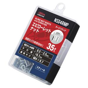 ロブテックス ローレットナット  エコパック板厚2.5 M4X0.7 NSD4RMP
