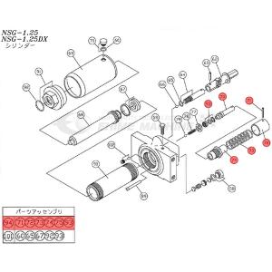 メーカー直送品] 長崎ジャッキ NSG-1.25DX用パーツ【パッキンASSY