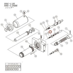 メーカー直送品] 長崎ジャッキ NSG-1.25DX用パーツ【パッキンASSY