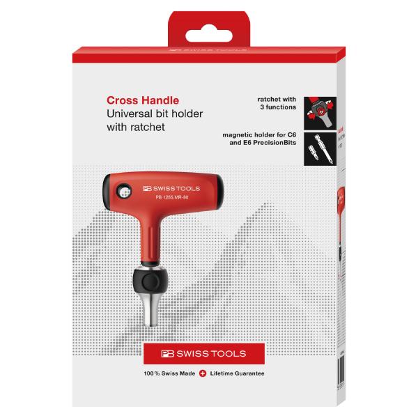 日本正規品 PBスイスツールズ クロスハンドル ラチェット式ドライバー (1255.MR-80CBB...