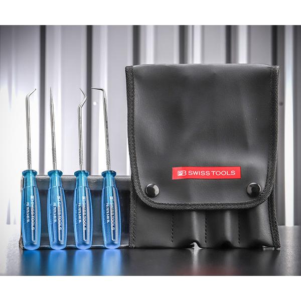 日本正規品 PBスイスツールズ ピックツールセット 4本組 (ロールケース付) (7681.SETC...