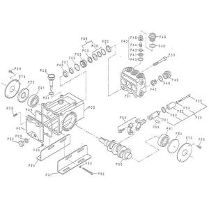 エンジン高圧洗浄機 クランク式3連プランジャーポンプ メーカー直送品] オカツネ MR-30/MR-50温水高圧洗浄機用パーツ【プラン