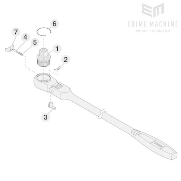 TONE ラチェットハンドル用リペアキット 適合機種RH3FHS、RH3FH、RH3FHL、RH3F...