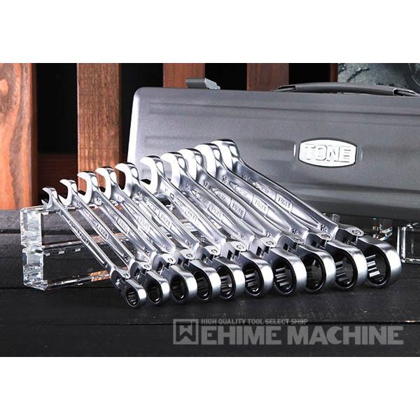 TONE 首振ラチェットめがねレンチセット 10pcs (RMF100)(4953488209068...