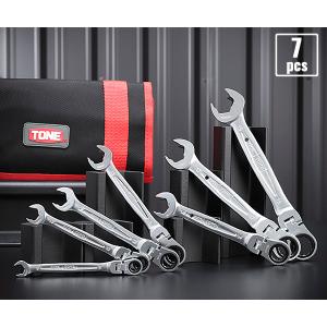 TONE クイックラチェットめがねレンチセット 7pcs (RMQ700