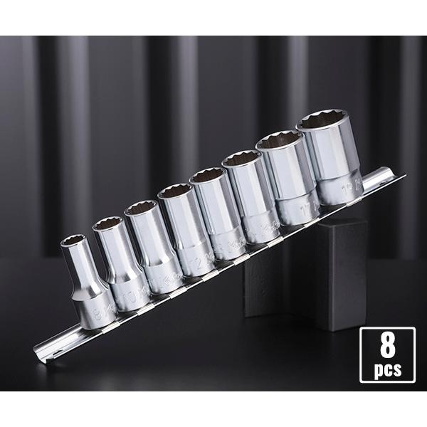 コーケン 9.5sq. 12角セミディープソケットレールセット 8ヶ組 RS3305X/8 Ko-k...