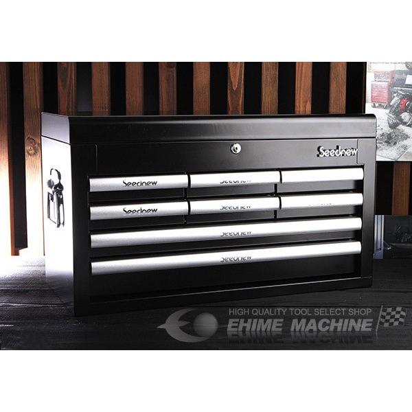 [メーカー直送業者便]SEEDNEW シーズニュー 8引出しツールチェスト（ブラック） S-R908...