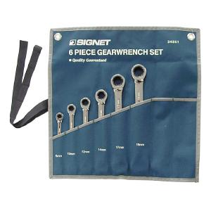 SIGNET（シグネット） ギアレンチ・スパナセット6本・ポーチ入り