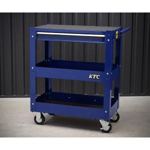 [※代引・日時指定不可] KTC ツールワゴン 引出し付 ネイビー