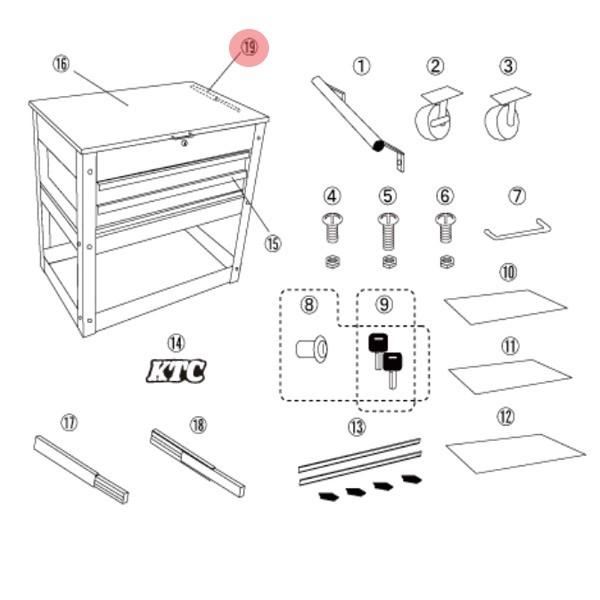 [部品・代引き不可] KTC SKX2614用 【ショックアブソーバー 】 NO.19 SKX261...