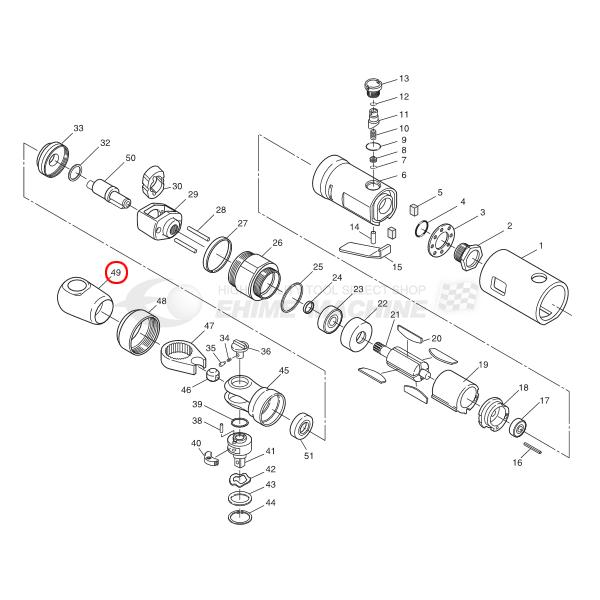 [部品・代引き不可] SP AIR SP-7722A用パーツ ヘッドカバー SP-7722A-No....