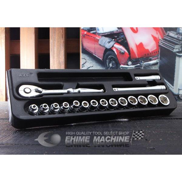 KTC ソケットレンチセット(ミリ) 差込角6.3mm(6.3sq.)(1/4) (TB214) 京...