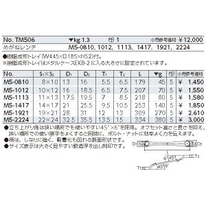 KTC メガネレンチセット (6本組) 8〜2...の詳細画像2