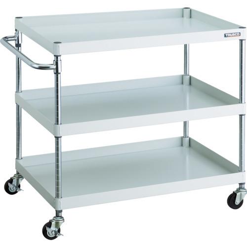 TRUSCO フェニックスワゴン 600X400 3段 Φ75ゴム車輪 W色 PEW963G75W ...