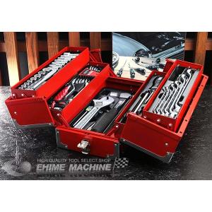 [メーカー直送品]TONE トネ 工具セット 9.5sq. 61点ツールセット レッド TSA3331｜ehimemachine