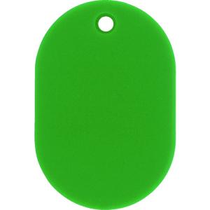 緑十字 小判札(無地札) 緑 45×30mm スチロール樹脂 200012 【ネコポス対応】｜ehimemachineyshop
